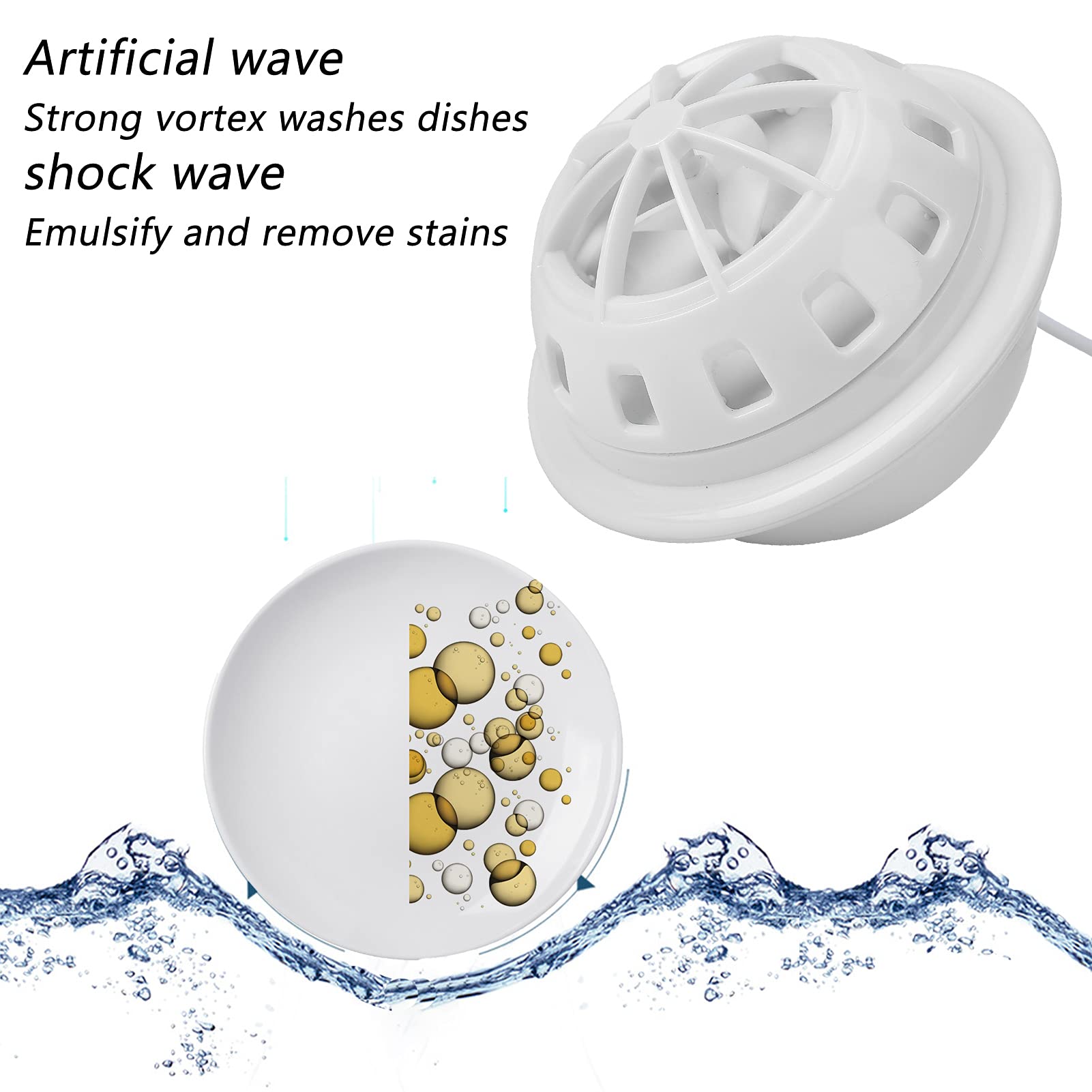 Lavavajillas portátil Luroze Mini, Lavavajillas de ondas - Imagen 5