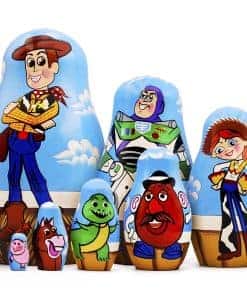 AEVVV Juego de Muñecas Rusas de Madera Toy Story 7 Pzs -