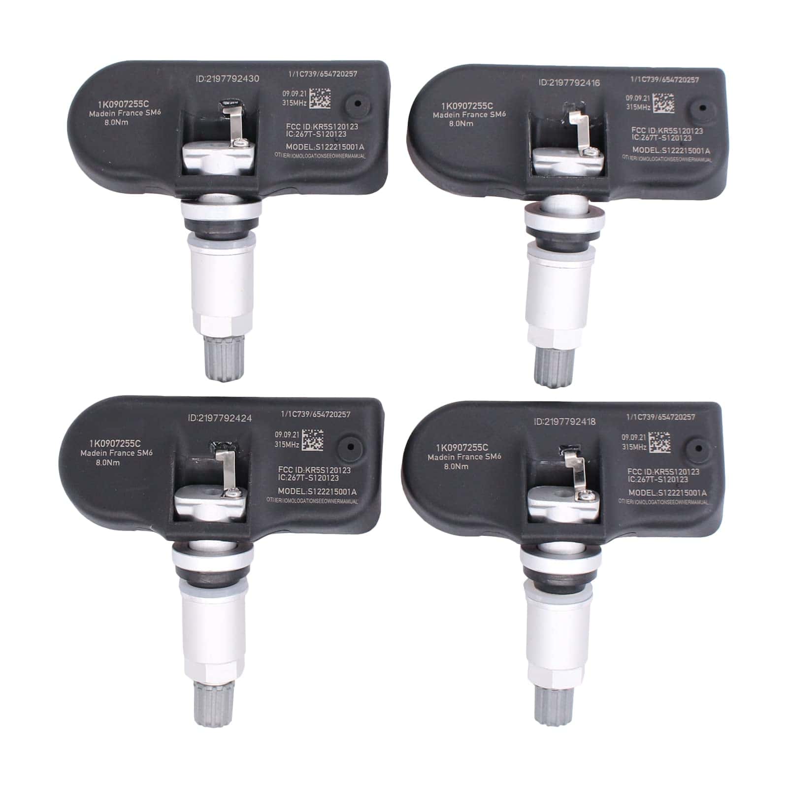 NewYall Pack de 4 sensores de sistema de monitoreo de