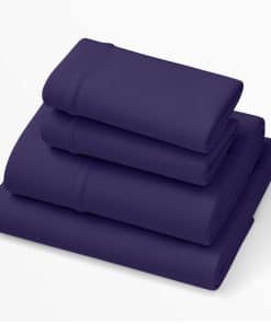 Sábanas Moradas SoftStretch, Queen, Absorción de Humedad,