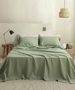 Juego de sábanas de lino Simple&Opulence -Verde salvia