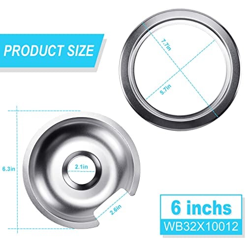 Juego de 4 bandejas cromadas para estufa eléctrica - 3 - Imagen 3
