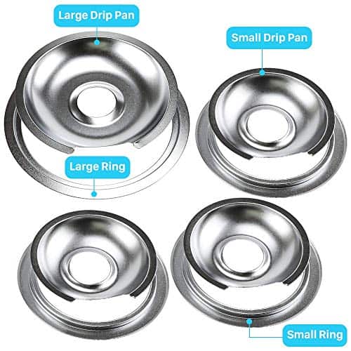 Juego de 4 bandejas cromadas para estufa eléctrica - 3 - Imagen 5