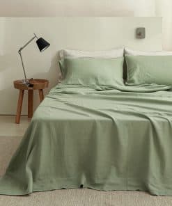 Juego de sábanas 100% lino Simple&Opulence 3 -Verde Salvia