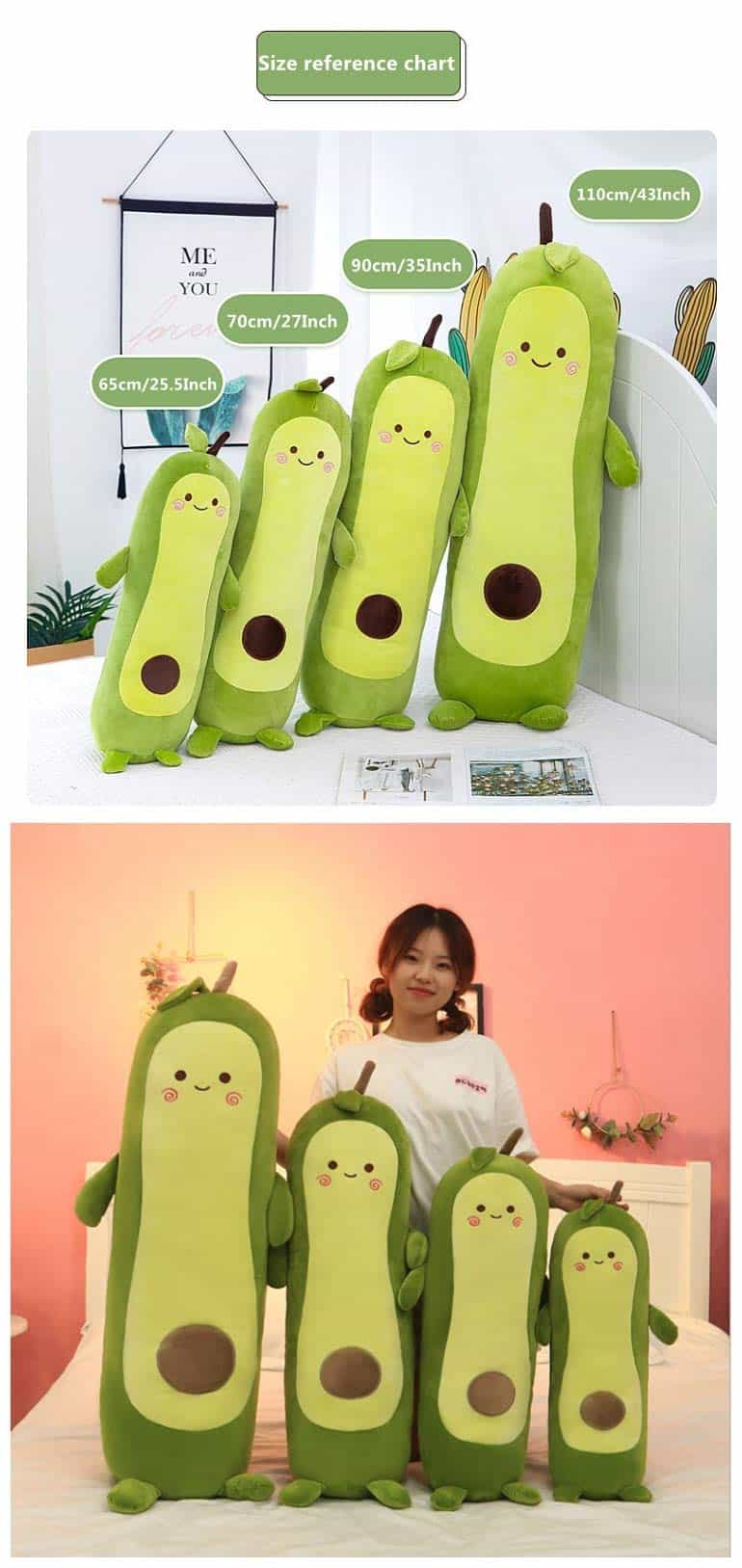 Muñeco de peluche grande de aguacate simulado verde de 27 - Imagen 5