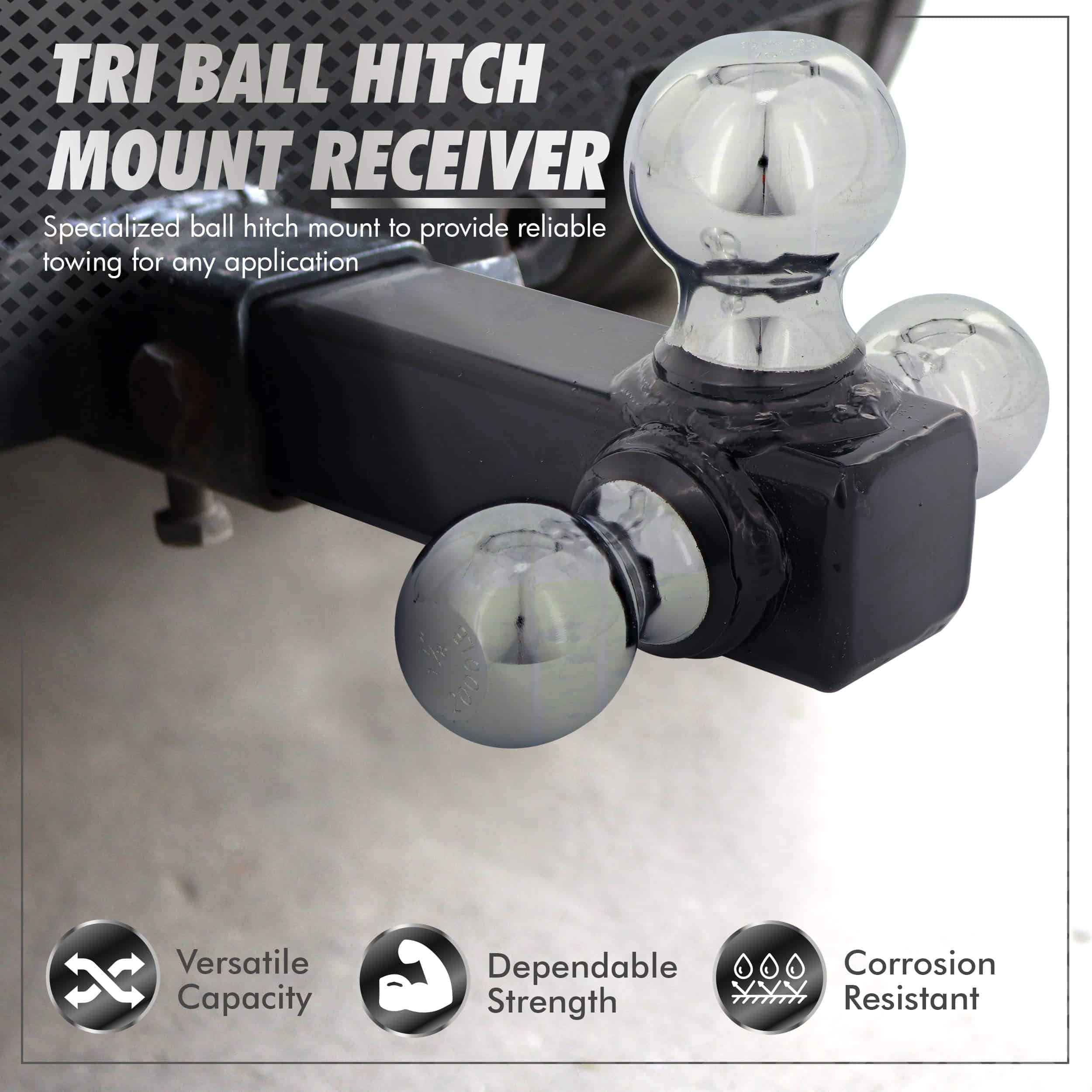 Enganche de tres bolas Goreks Tri Ball Hitch Mount Receiver - Imagen 3