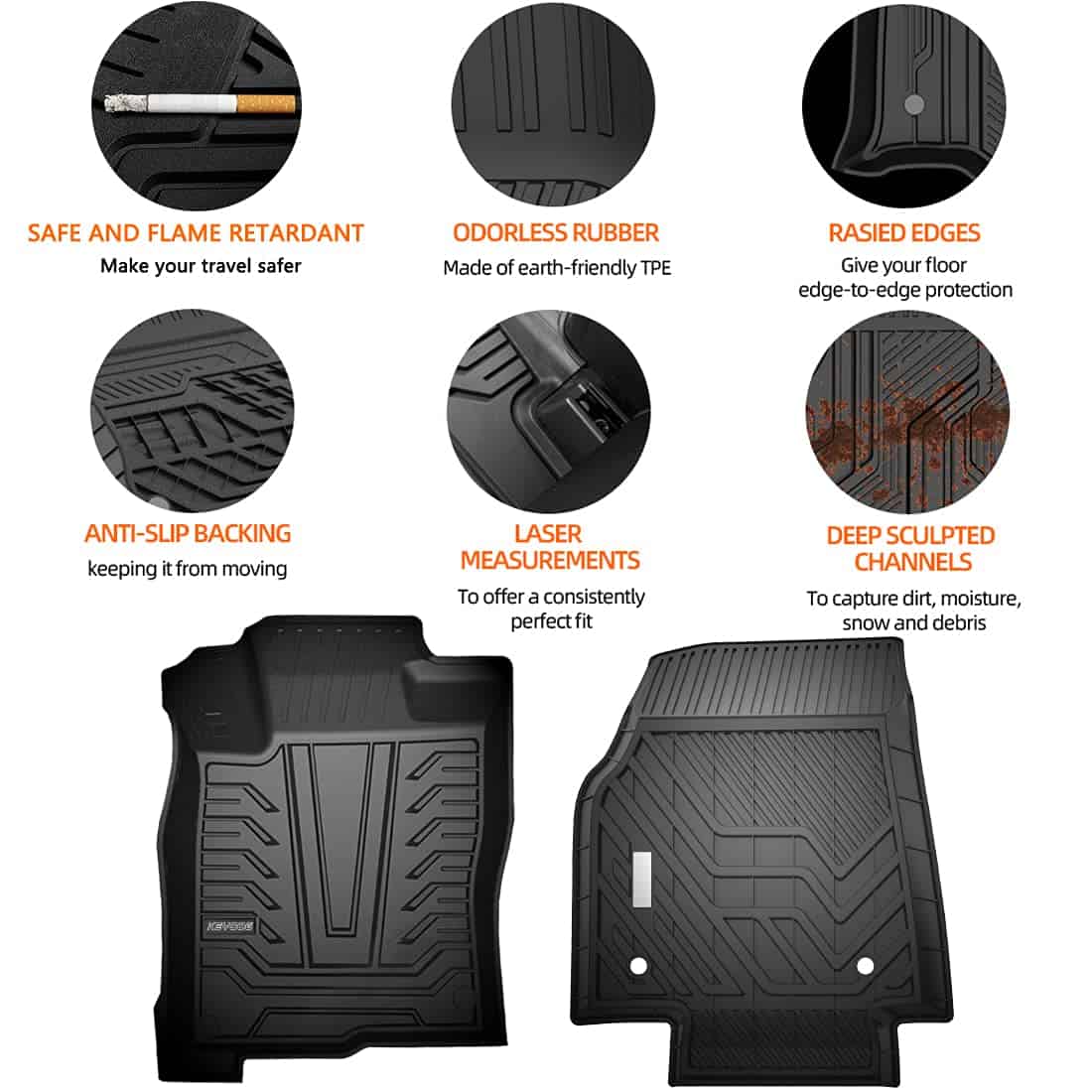 Tapetes para Autos KEYOOG, Compatible con Honda Civic - Imagen 6