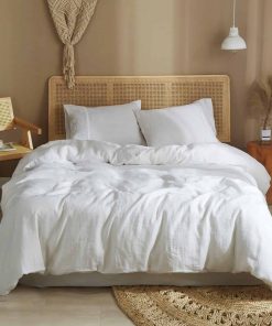 Juego de Ropa de Cama Ivellow, 100% Puro Lino Francés,