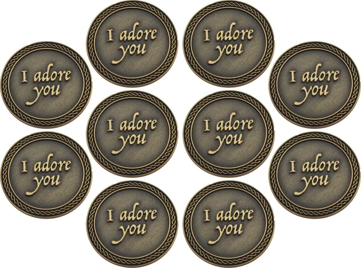 Conjunto a granel de 10 Monedas de Expresión de Amor