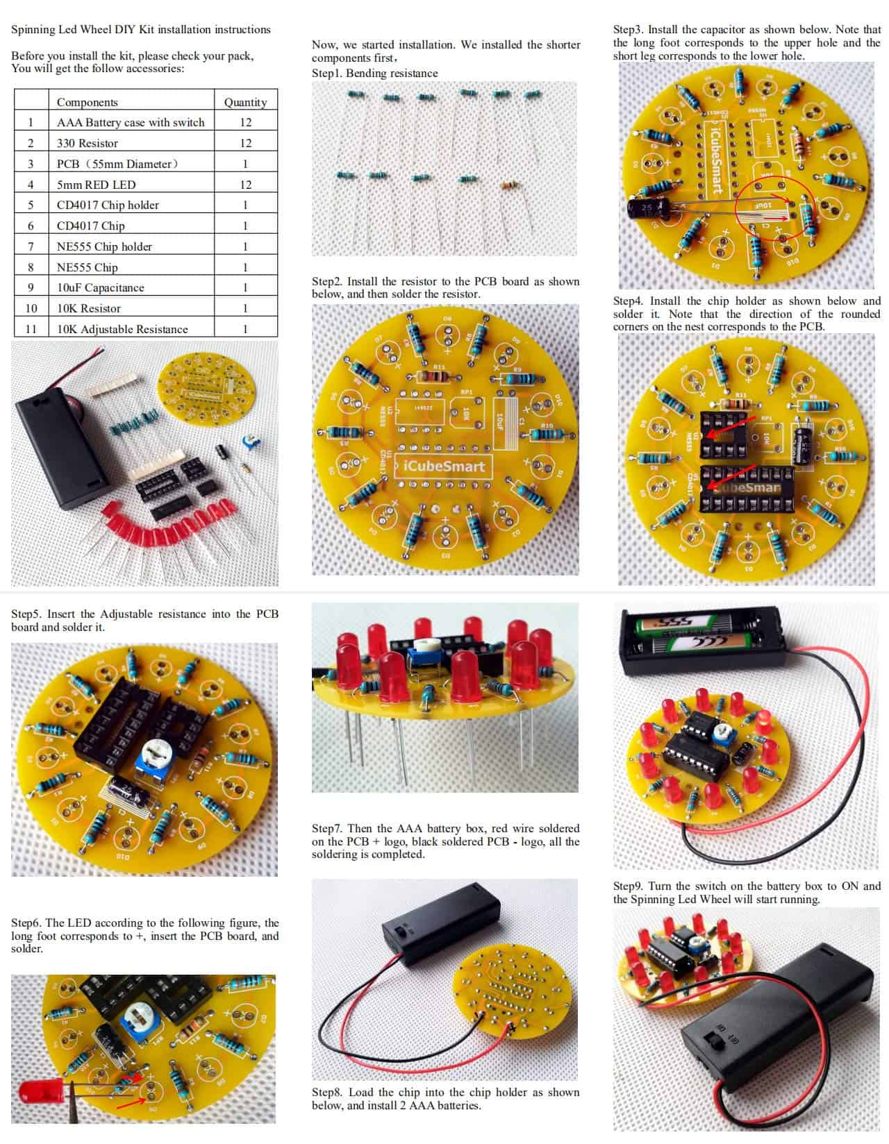 Kit de Soldadura Electrónica iCubeSmart con Rueda Giratoria - Imagen 8