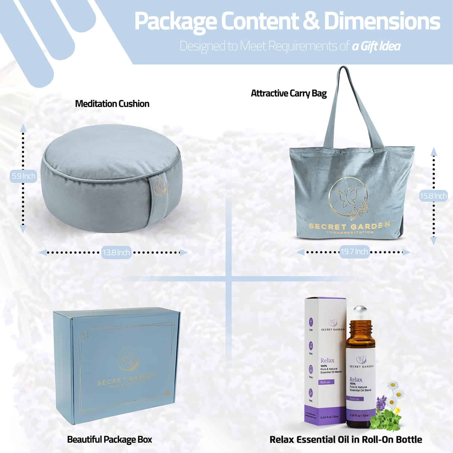 Cojín de Meditación de Terciopelo Secret Garden - Cojín - Imagen 4