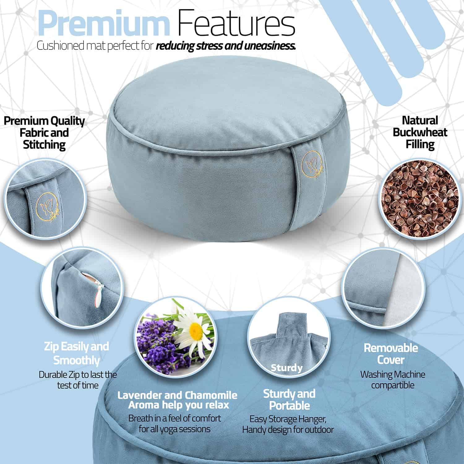 Cojín de Meditación de Terciopelo Secret Garden - Cojín - Imagen 3