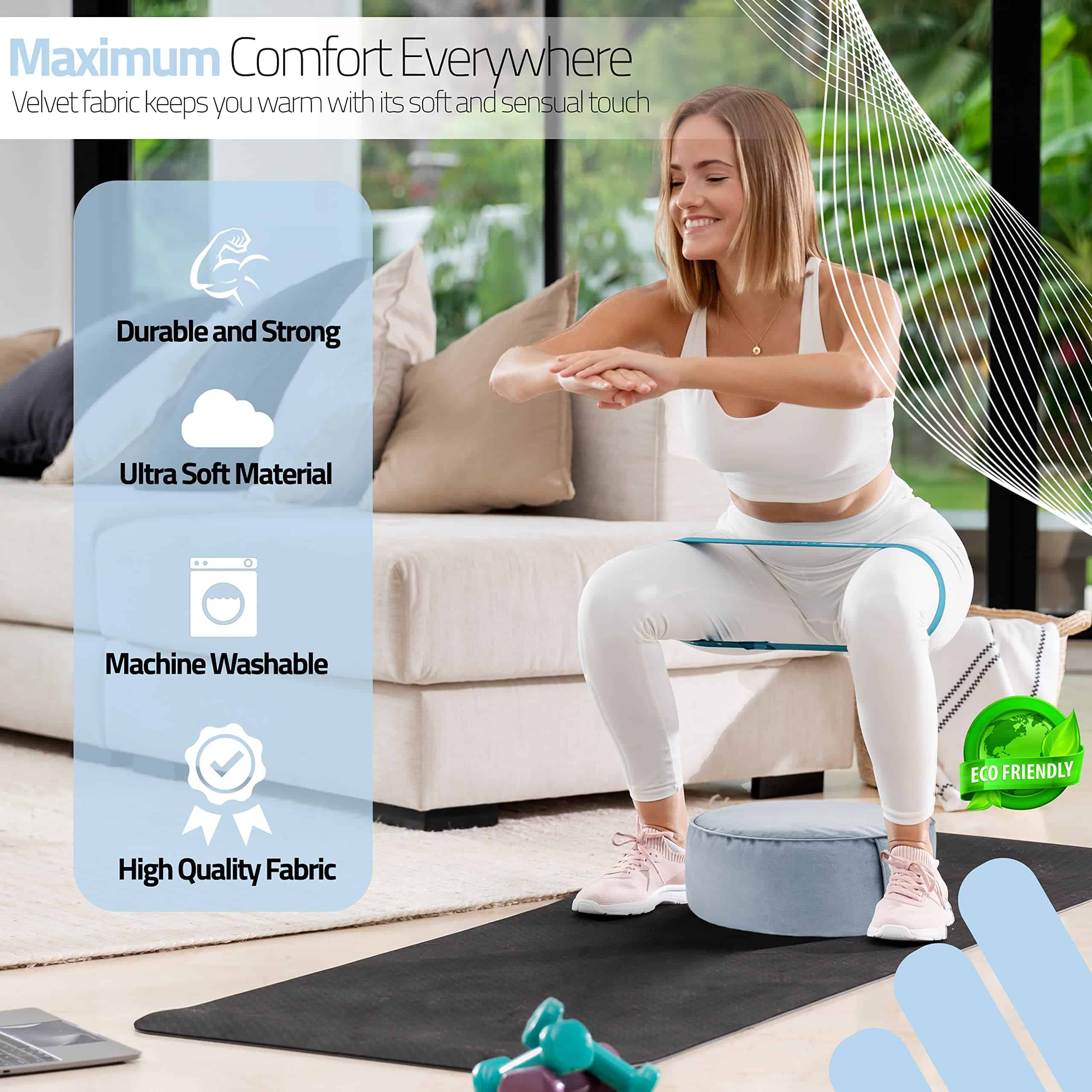 Cojín de Meditación de Terciopelo Secret Garden - Cojín - Imagen 5