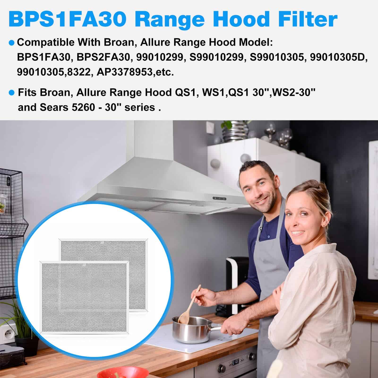 Filtros de campana extractora de repuesto BPS1FA30 para - Imagen 3