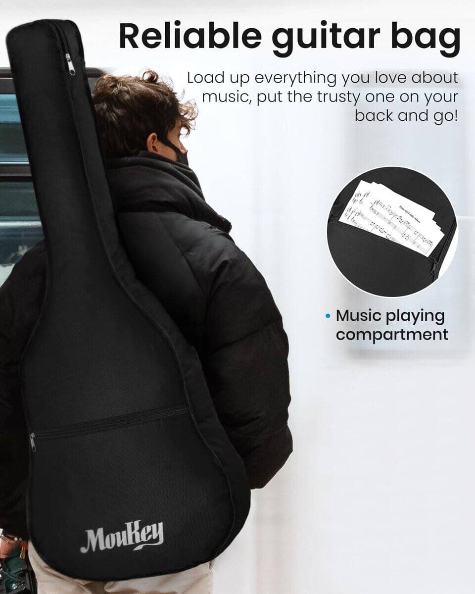 Guitarra Acústica Moukey de 41" para Principiantes Adultos - Imagen 8