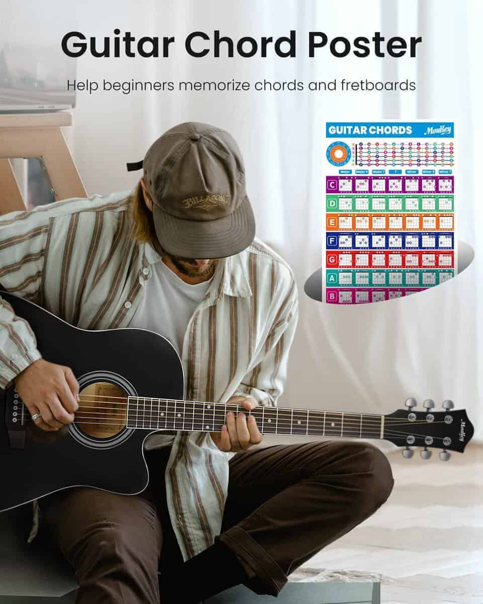 Guitarra Acústica Moukey de 41" para Principiantes Adultos - Imagen 6