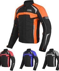 Chamarra de Motocicleta DALLX para Aventuras en -Negro Naran