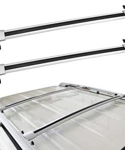 GDSMOTU 2Pcs Roof Racks Silver 165LBS Cross Bars Compatible