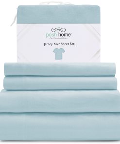 Juego de sábanas de jersey Posh Home - Juego de 4 piezas de