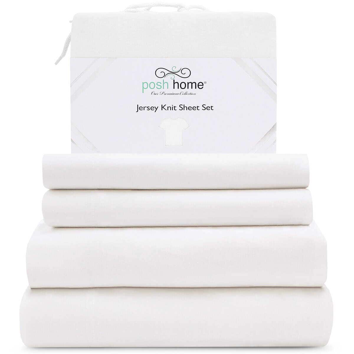 Juego de Sábanas de Punto de Jersey Posh -Blanco