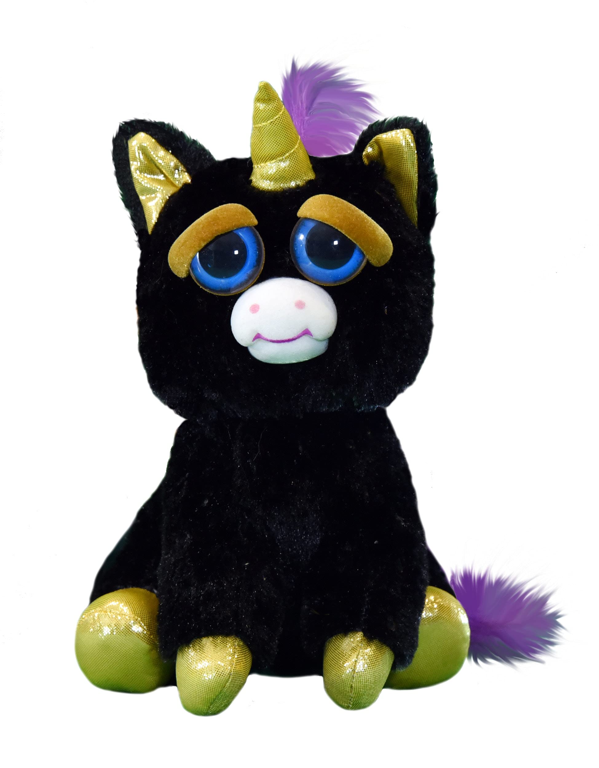 Feisty Pets Gloria Golddigger Unicorn Negra - Imagen 3