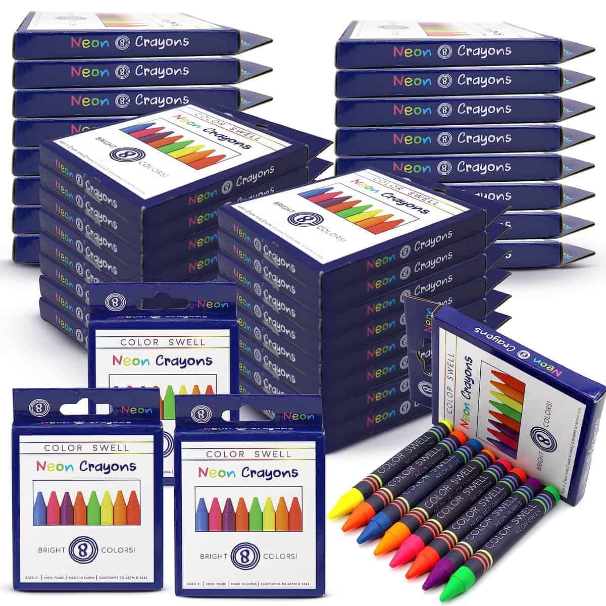Paquetes de Crayones a Granel Color Swell Neon - 36 Cajas