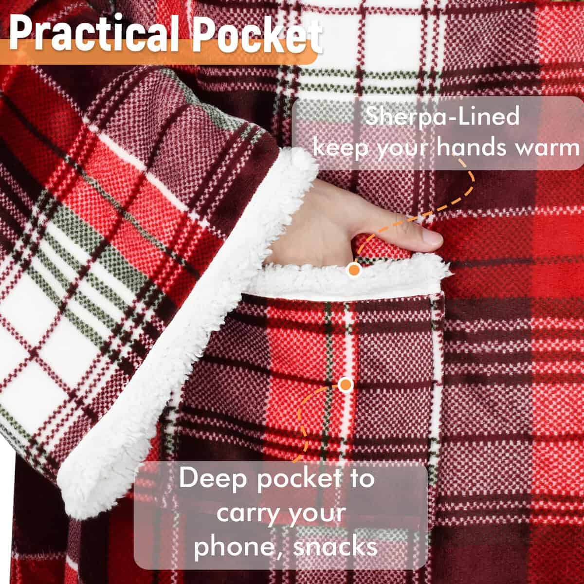 Manta Abrigada con Mangas y Bolsillos para Pies Catalonia - Imagen 6