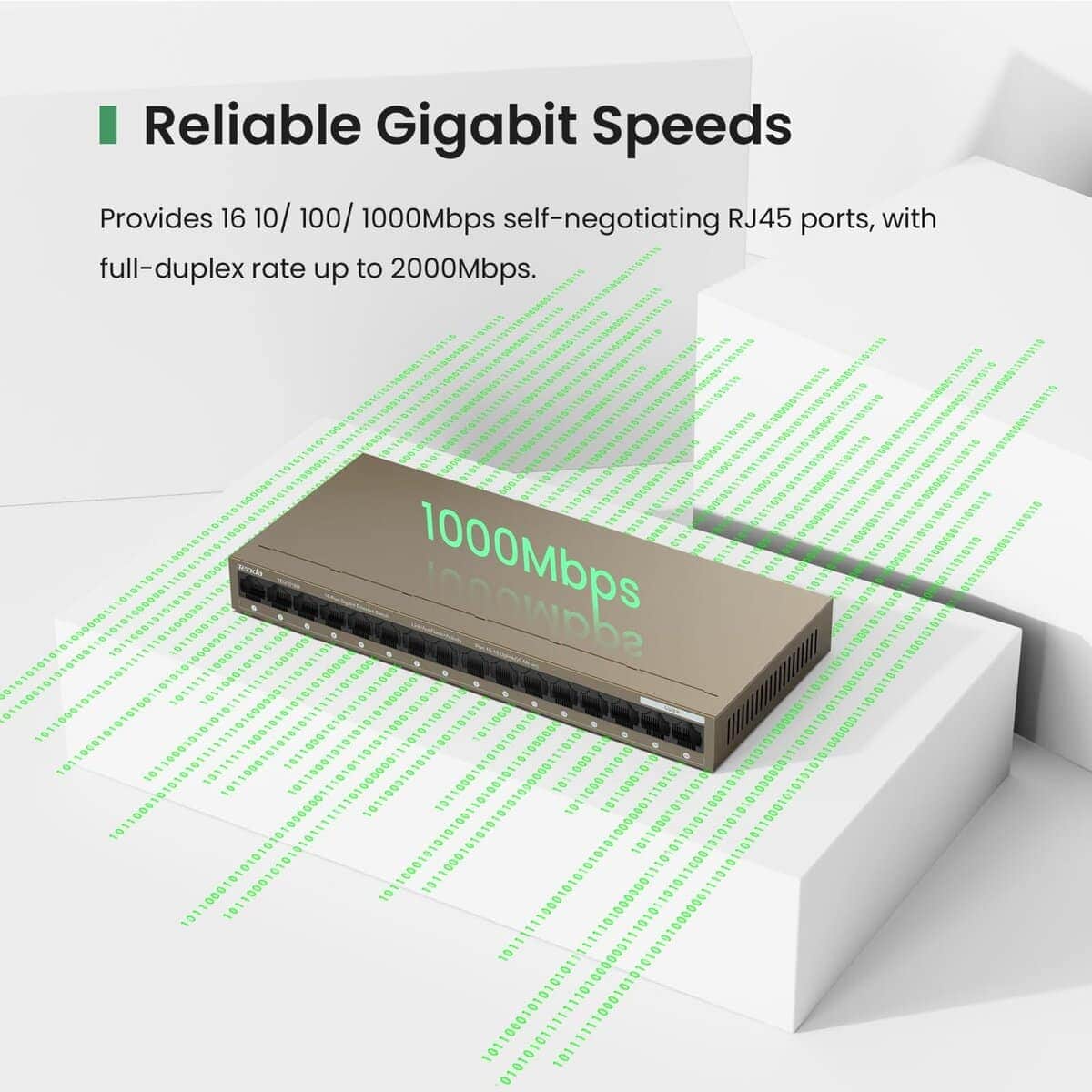Switch Gigabit Tenda TEG1016M de 16 Puertos, Switch - Imagen 4