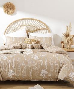 JANZAA Juego de Funda Nórdica Queen Size Estampado Floral