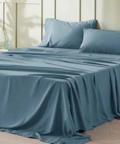 Juego de sábanas California King Bedsure - 4 -Azul Mineral