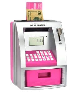 Banco de Ahorro ATM para Dinero Real, Alcancía -Rosa