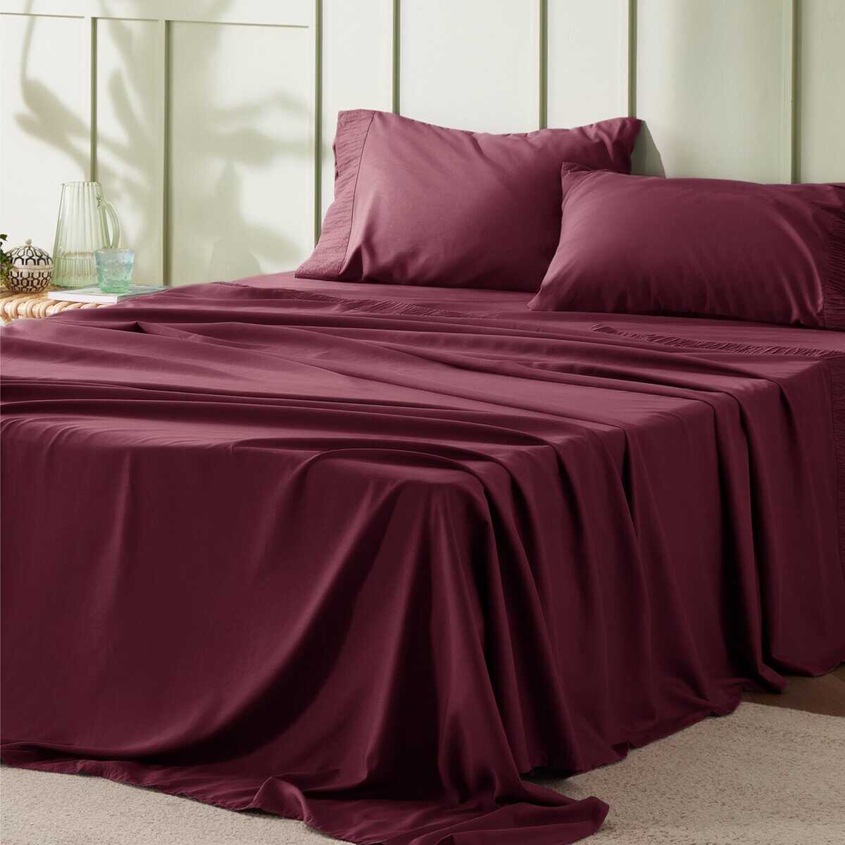 Juegos de sábanas California King Bedsure - 4 Piezas Suaves