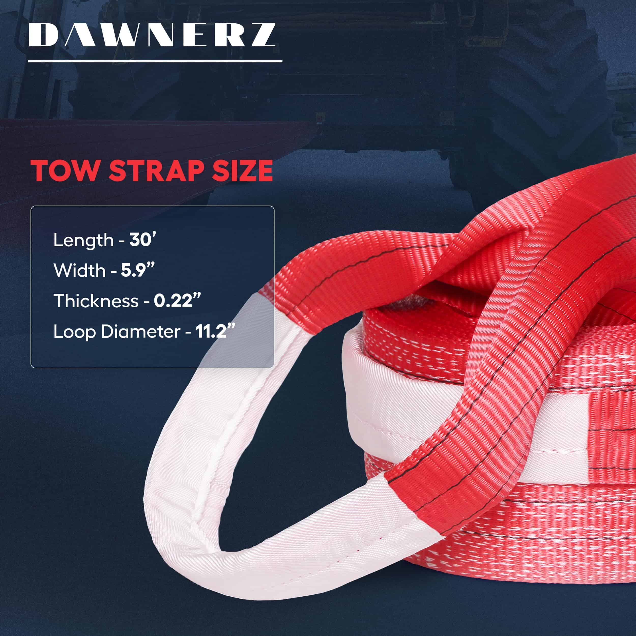 Correa de Remolque Resistente 90000 lbs 30ft - Dawnerz - Imagen 4