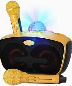 Máquina de Karaoke Bluetooth Portátil con 2 Micrófonos