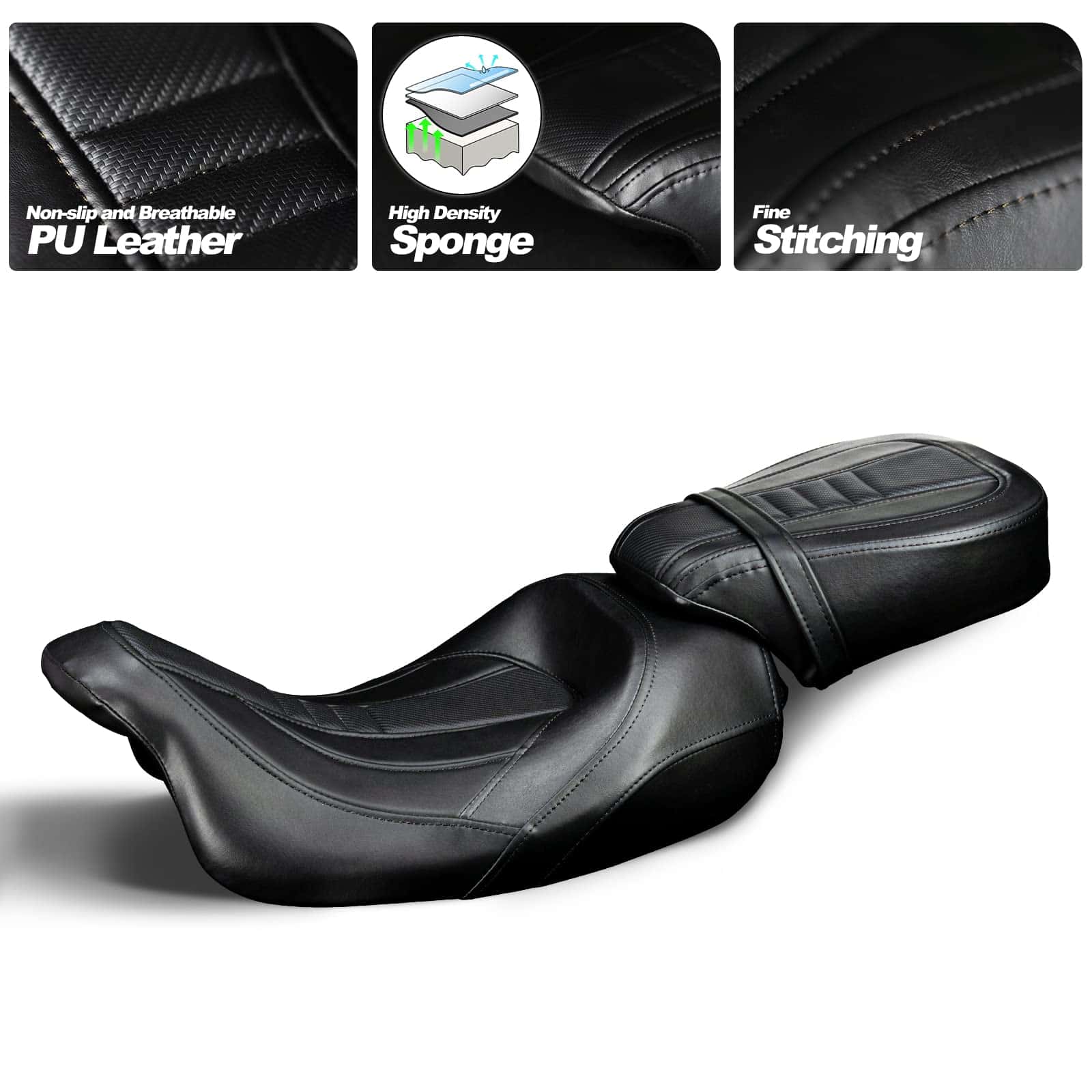 Asiento de pasajero para motocicleta de perfil bajo para - Imagen 3