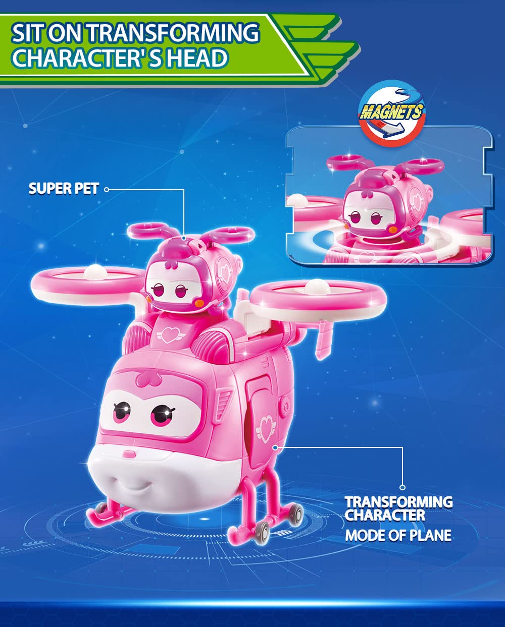 Super Wings EU750944 Mini Super Pet Dizzy Transformador, - Imagen 5