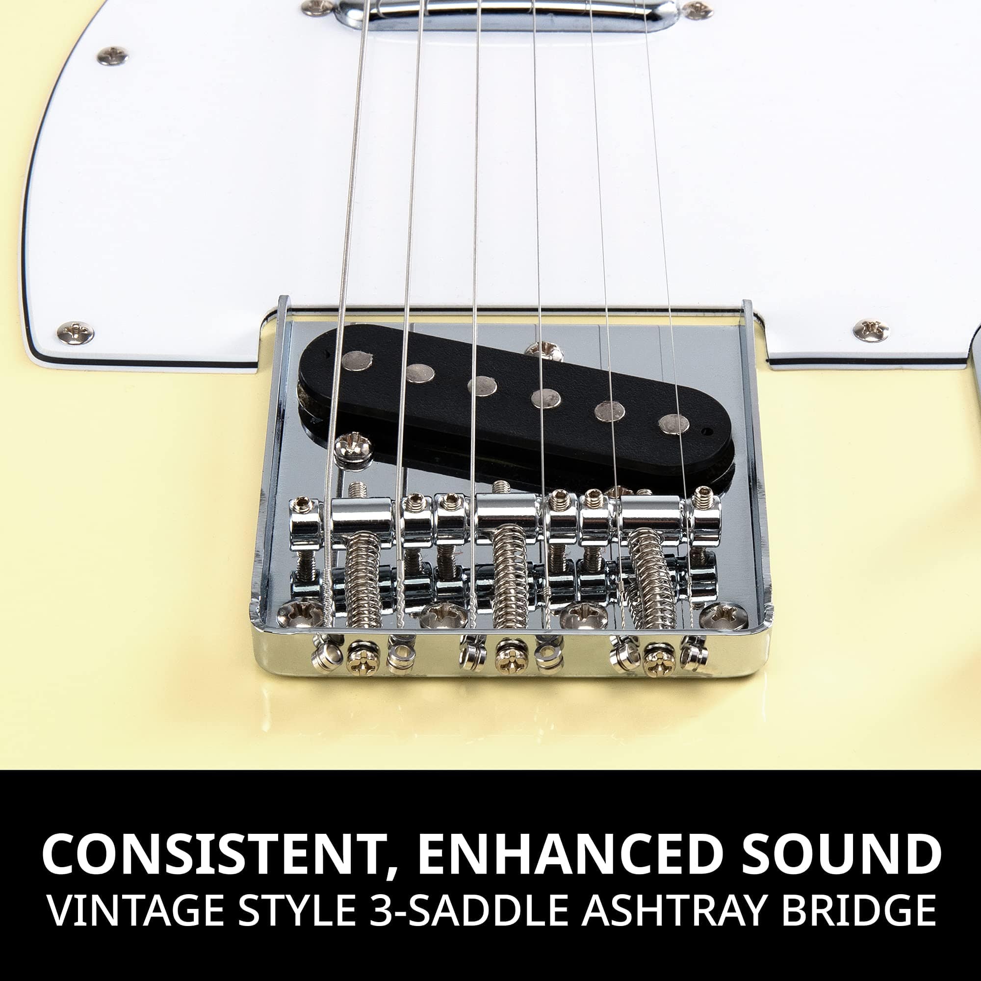 Guitarra Eléctrica LyxPro 39" Serie TL, Cuerpo de Madera de - Imagen 4