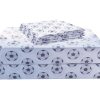 Juego de Sábanas Deportivas de 4 Piezas -Blanco/Negro Bolas