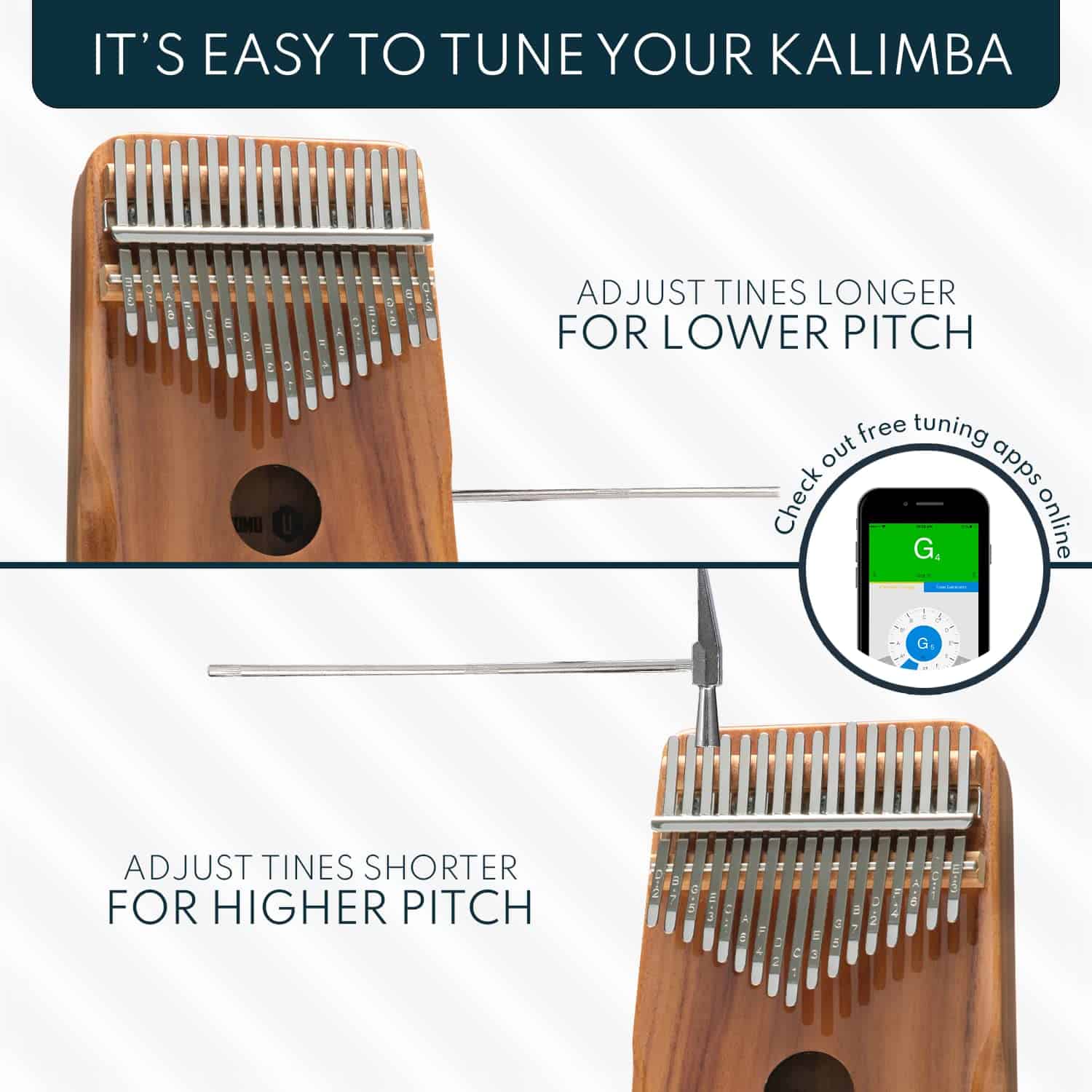Kalimba UNOKKI de 17 Teclas | Piano de Pulgar de Madera de - Imagen 8