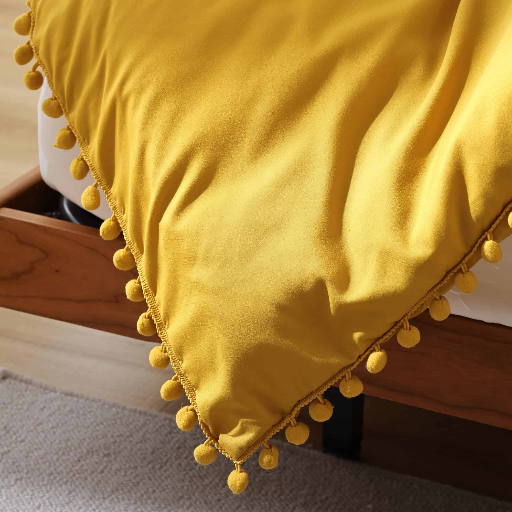 Juego de Edredón Queen YIRDDEO - Juego de -Amarillo Mostaza - Imagen 7