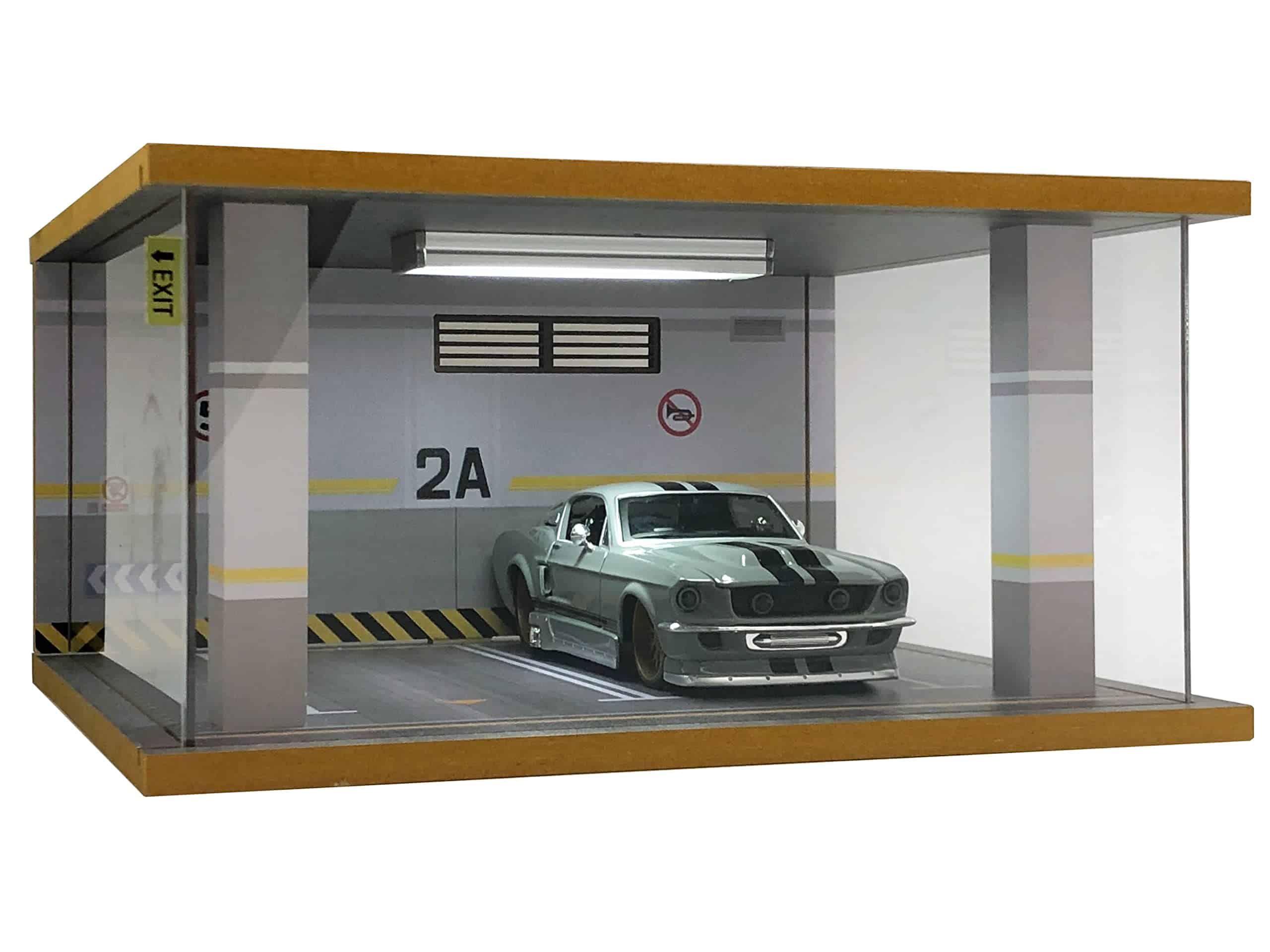 Vitrina para Autos a Escala 1:24 con Acrílico Transparente