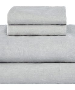 Juego de sábanas Bokser Home Cal King de lino color Heather