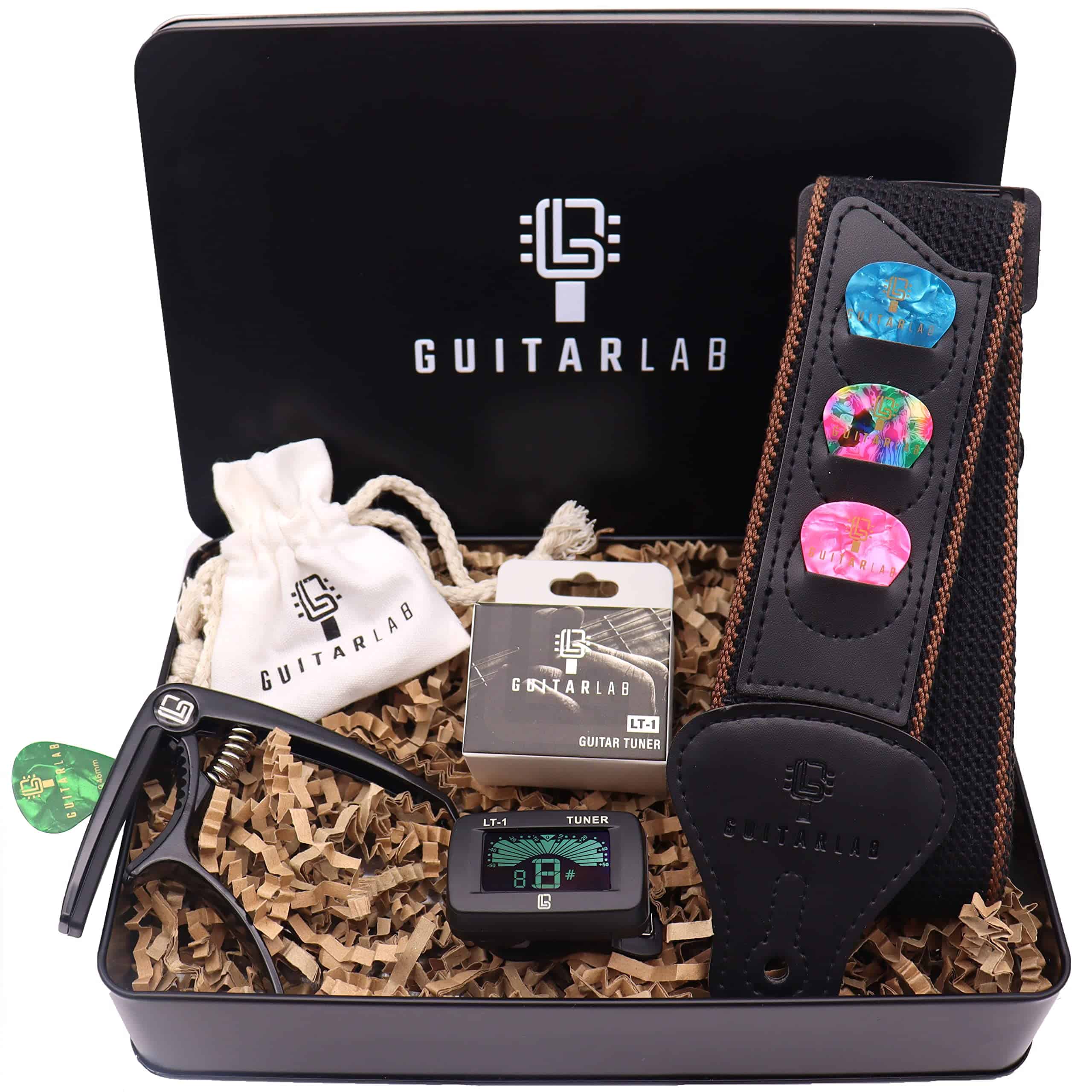 Kit de Accesorios para Guitarra - Estuche de Metal Premium