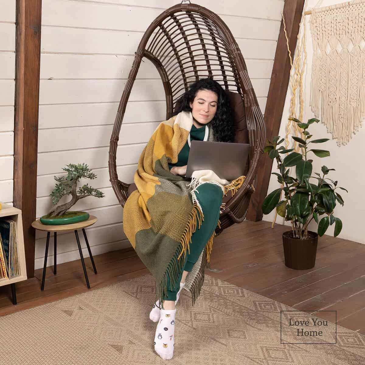 Manta de Lana Merino LYHome - Cálida para Climas Fríos, las - Imagen 5