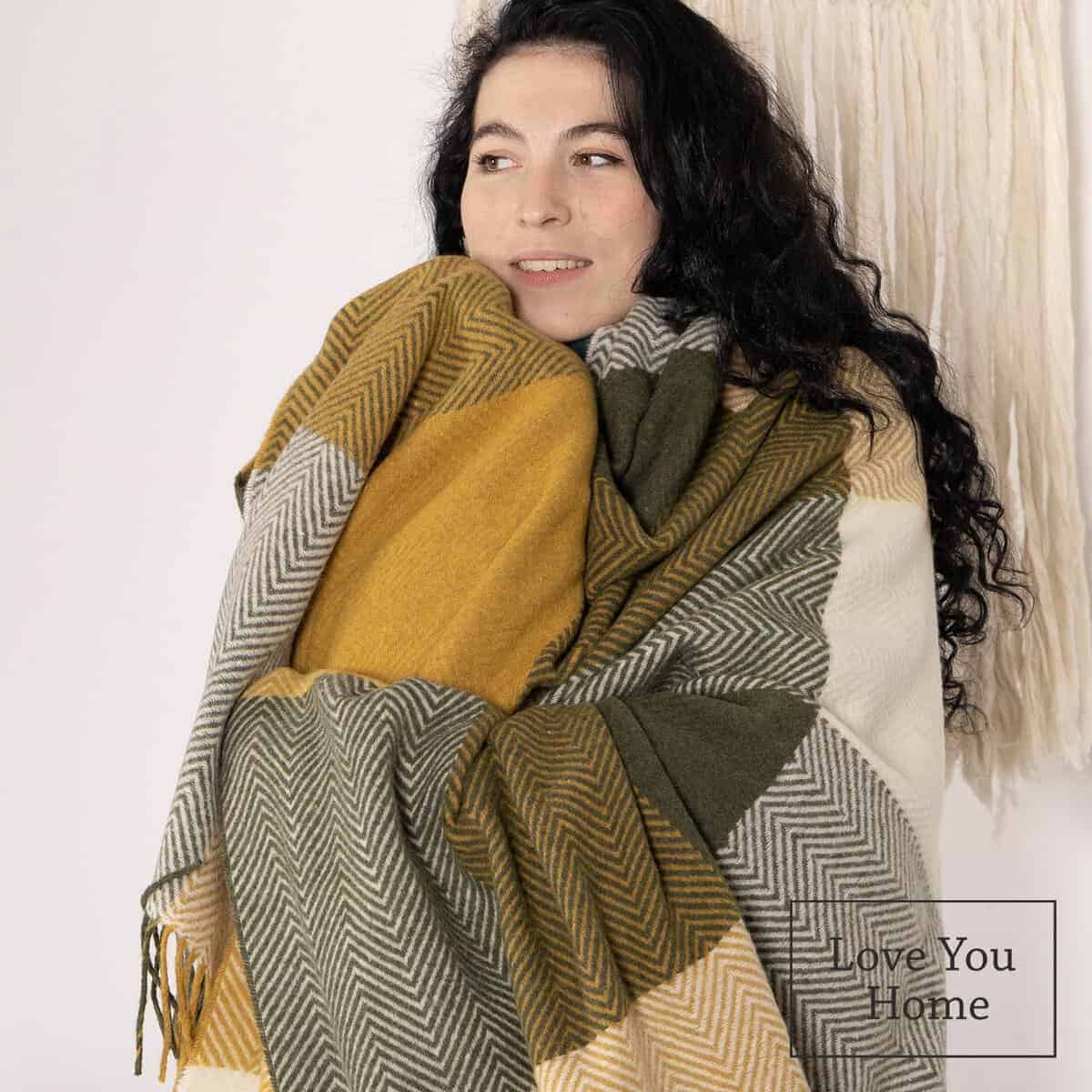 Manta de Lana Merino LYHome - Cálida para Climas Fríos, las - Imagen 6