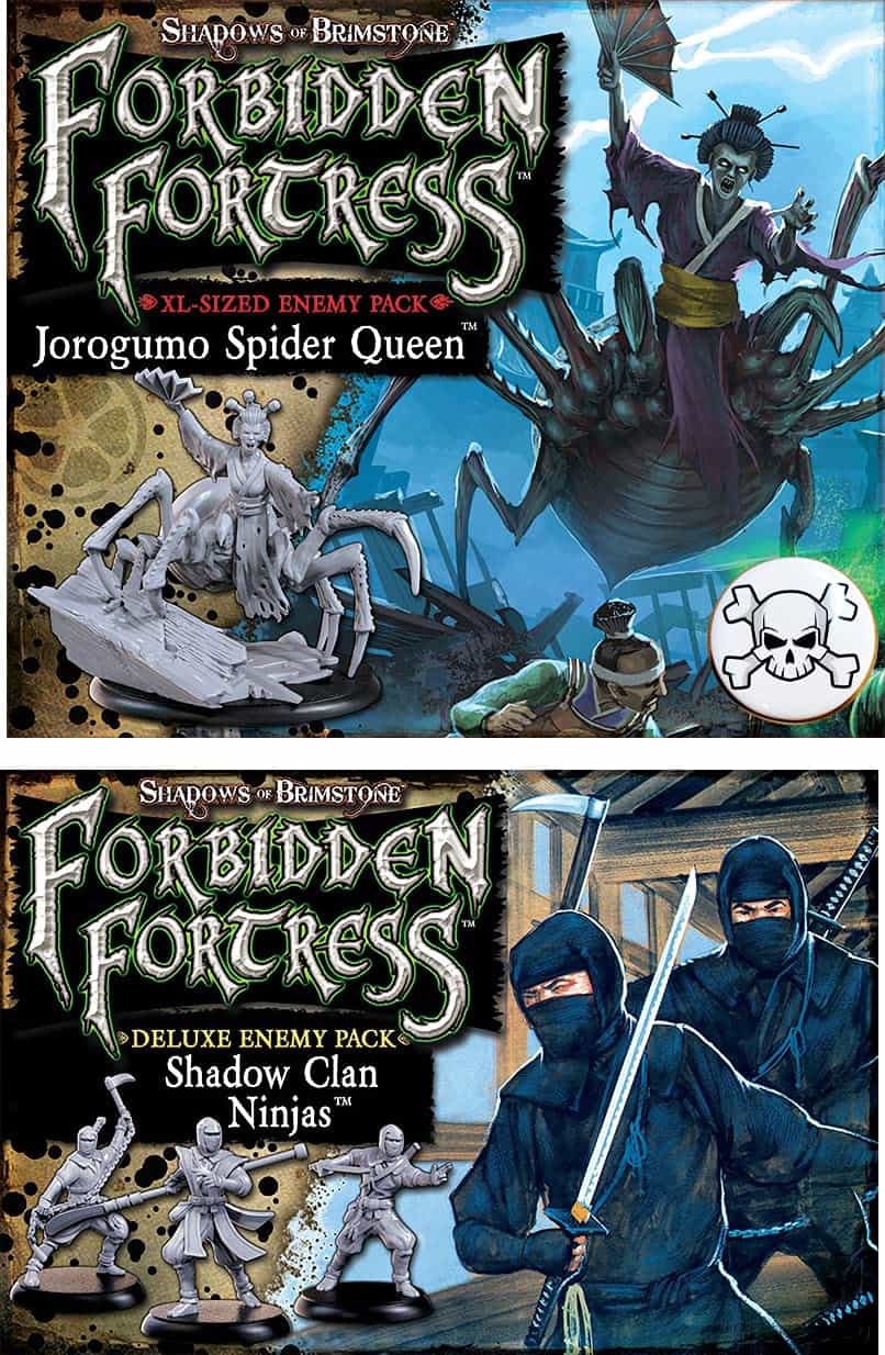 Paquetes de Shadows of Brimstone (Reina Araña y Ninjas)