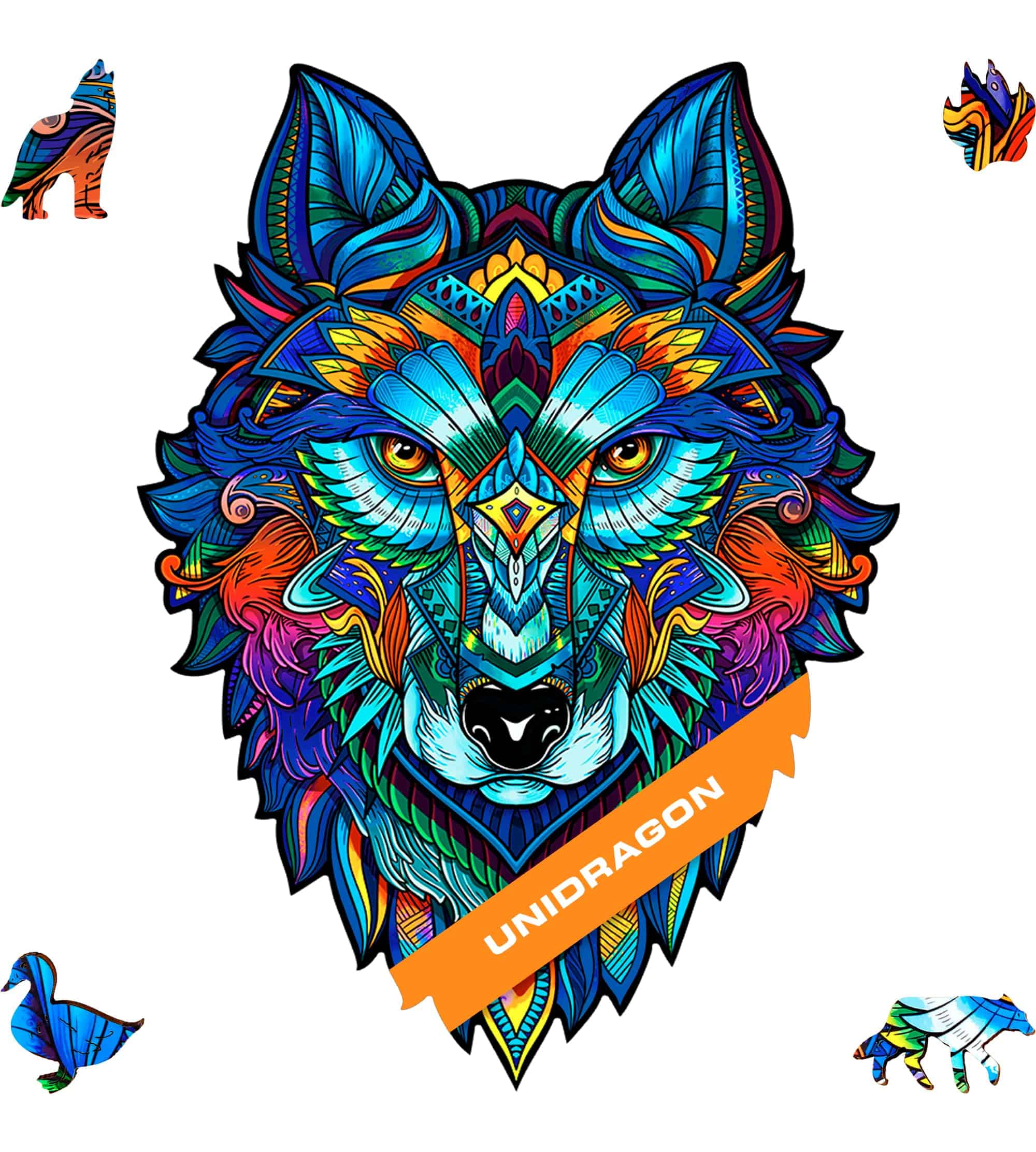 Rompecabezas de Madera Original de UNIDRAGON - Lobo