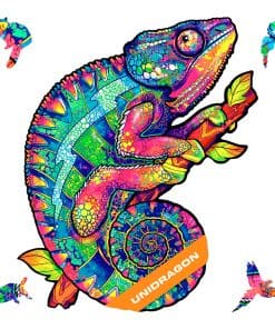 Rompecabezas de Madera Original UNIDRAGON - Camaleón