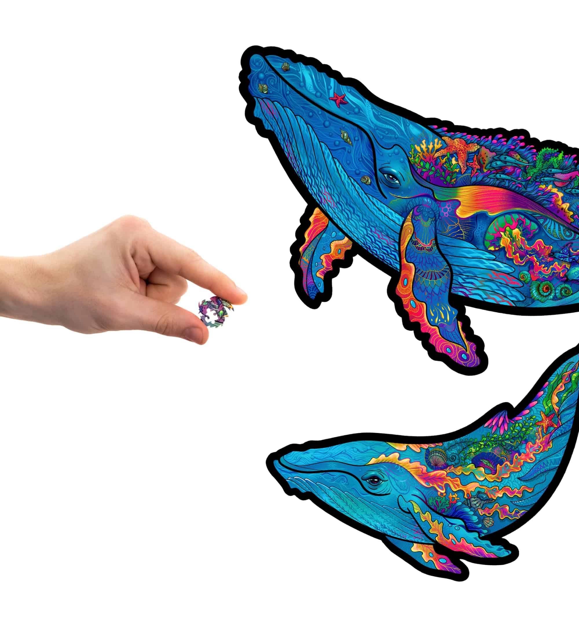 Rompecabezas de madera original UNIDRAGON - Ballenas