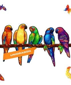Rompecabezas de madera original UNIDRAGON - Loros